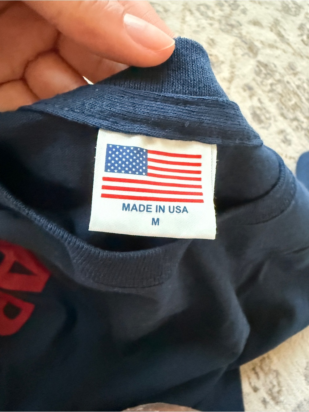 Marines Vertical Logo Navy T-Shirt - Picture 2 of 4